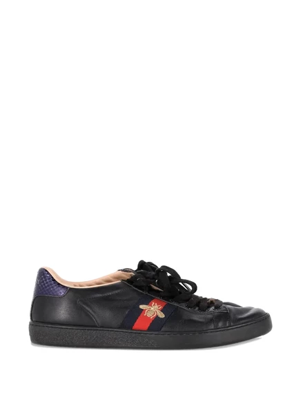 Мужские кроссовки Gucci Pre-Owned Ace Bee, черные