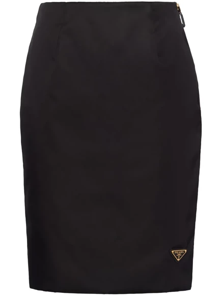 Юбка-карандаш из нейлона Prada Re-Nylon black