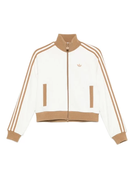Женская толстовка Adidas из велюра, белая