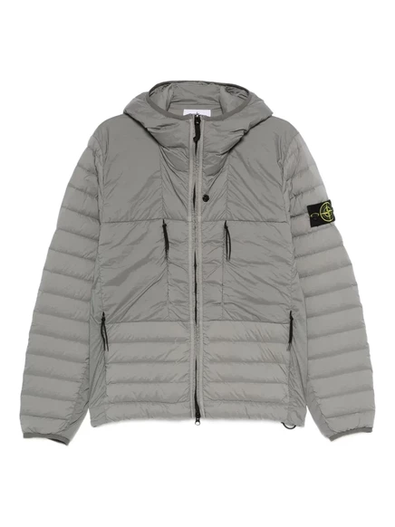 Стеганая куртка с капюшоном Stone Island grey