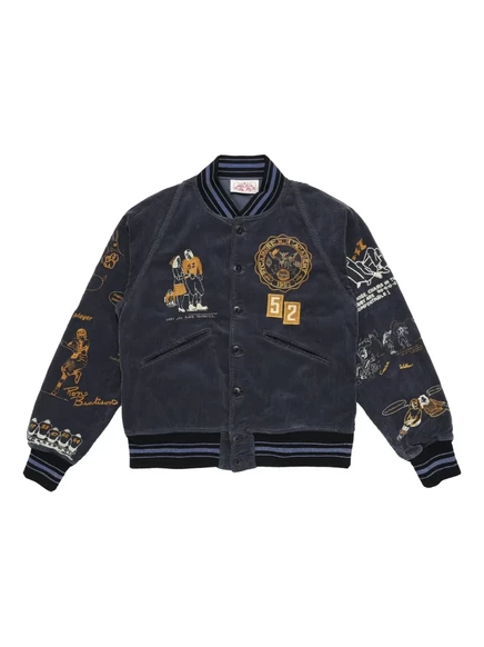 Мужская вельветовая куртка Samuel Zelig varsity, синяя