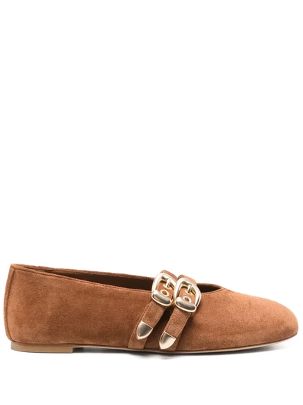 Кожаные балетки Stuart Weitzman  brown
