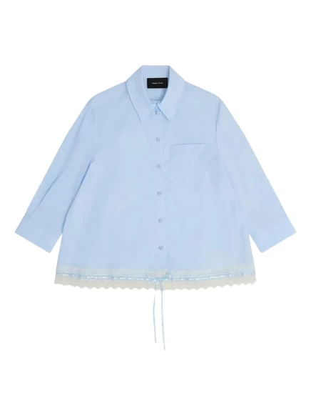 Женская рубашка Simone Rocha с кружевом, голубая