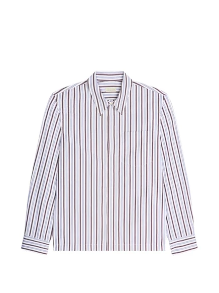 Мужская рубашка Dries van Noten на молнии, белая