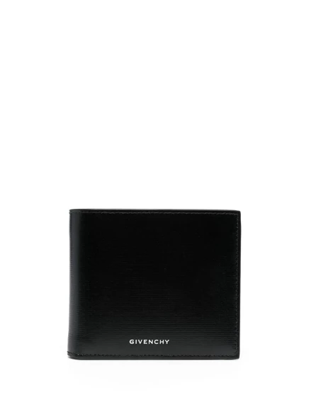 Мужской кожаный кошелек Givenchy с тиснением, черный