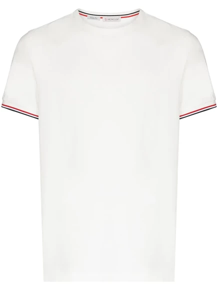 Футболка с коротким рукавом и нашивкой с логотипом Moncler white