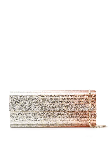 Женский клатч Jimmy Choo Sweetie с глиттером, золотистый