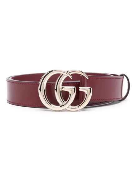 Кожаный ремень Gucci GG Marmont red