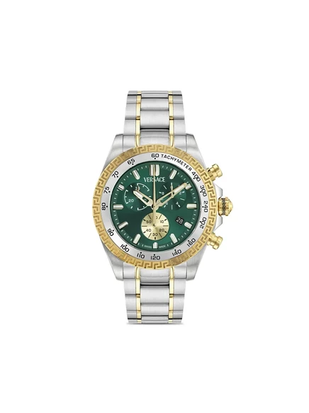 Мужские часы Versace Chrono X 44 мм из нержавеющей стали, зеленые
