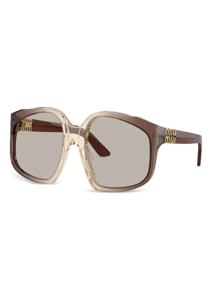 Солнцезащитные очки в негабаритной оправе Miu Miu Eyewear brown