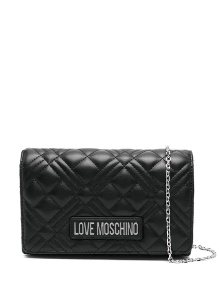 Стеганая сумка через плечо из искусственной кожи Love Moschino black