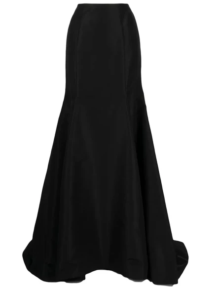 Шелковая юбка-труба Oscar de la Renta с высокой талией black