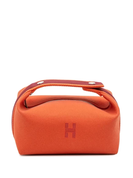 Женский клатч Hermès Bride A Brac холщовый, оранжевый