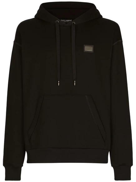 Мужское худи Dolce & Gabbana с логотипом, черное