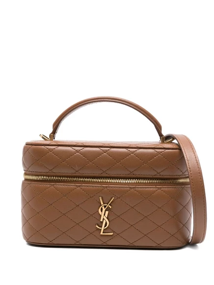 Стеганая мини-сумка Saint Laurent Gaby brown