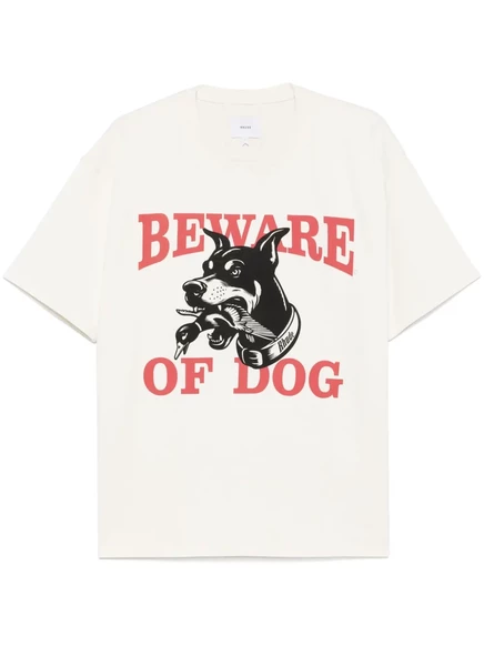 Футболка с логотипом RHUDE Warning  white