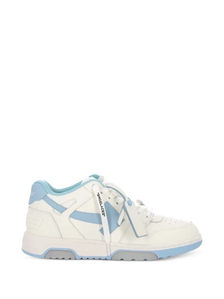Мужские кроссовки Off-White с мотивом стрелы, бело-голубые