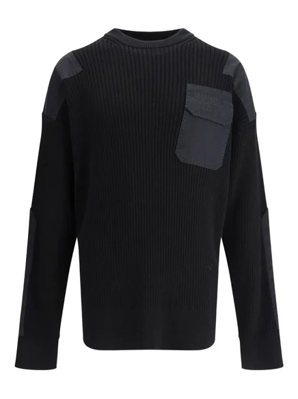 Свитер с вышитым логотипом Balenciaga black