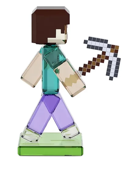 Декоративная фигурка Swarovski Steve (Minecraft), синяя