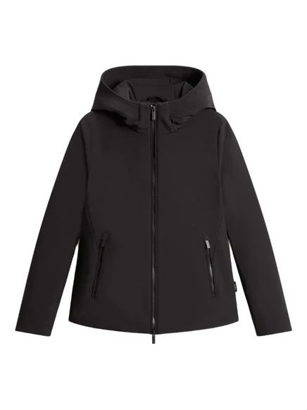 Пуховая парка от Woolrich с капюшоном black