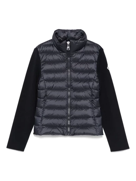Детская стеганая куртка Moncler Enfant на молнии, темно-синяя