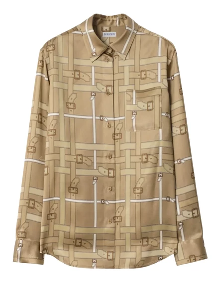 Женская рубашка Burberry из вискозы, нейтральная