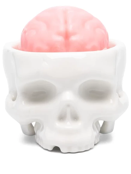 Подставка для мыла Seletti Brain Wash белая, 11×15 см