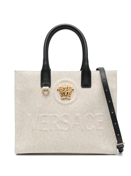 Женская сумка-шопер Versace La Medusa, бежевая
