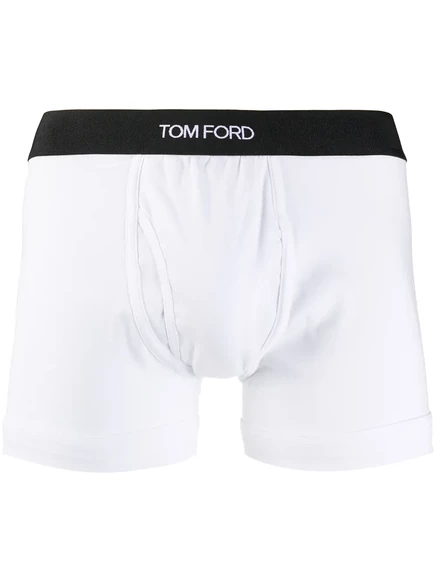 Мужские боксеры Tom Ford с логотипом на поясе, белые