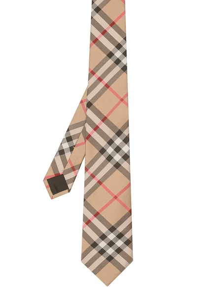 Мужской шелковый галстук Burberry Vintage Check, коричневый