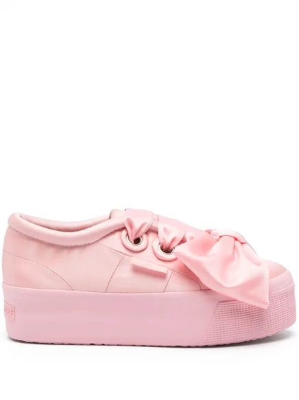 Женские кеды Viktor & Rolf x Superga с бантом, розовые