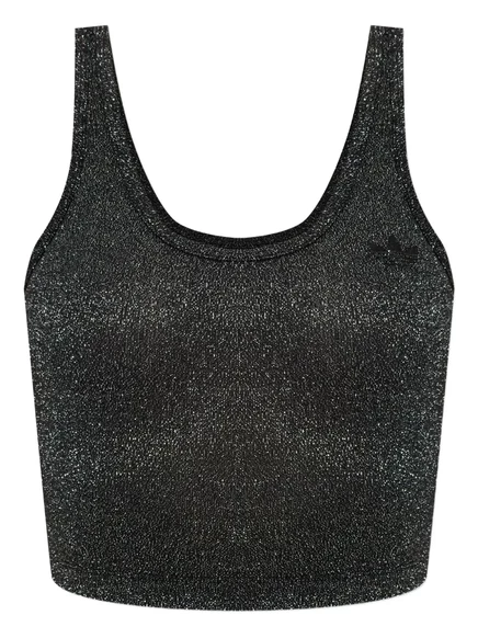 Женский топ Adidas Lurex без рукавов, черный