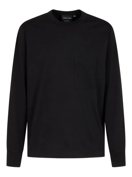Футболка с накладным карманом и длинным рукавом Canada Goose black