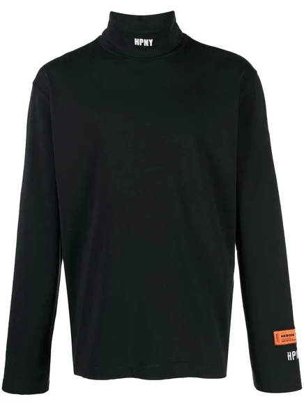 Топ с круглым вырезом и вышитым логотипом Heron Preston HPNY black
