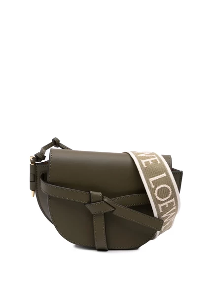 Бывшая в употреблении мини-сумка Loewe 2023 из мягкой телячьей кожи Gate Dual Bag crossbody brown