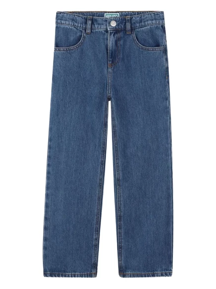 Детские джинсы KENZO KIDS с логотипом, синие