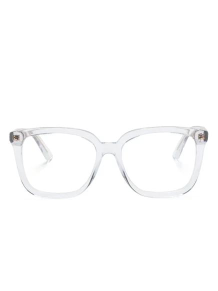 Очки Gucci Eyewear в прозрачной квадратной оправе, белые