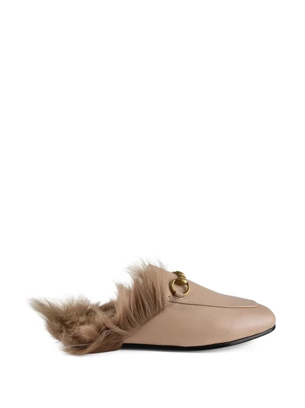 Женские мюли Gucci Princetown Horsebit, бежевые