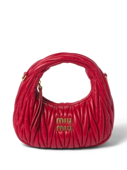 Женская сумка Miu Miu Mini Wander стеганая, красная
