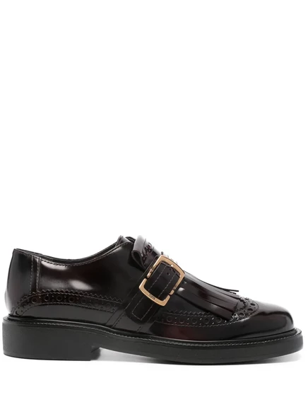 Женские монк-стрэп броги Tod's из телячьей кожи, красные