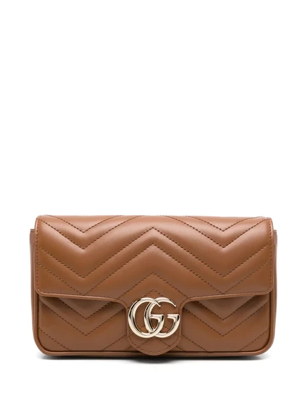 Женский клатч Gucci GG Marmont, коньячный
