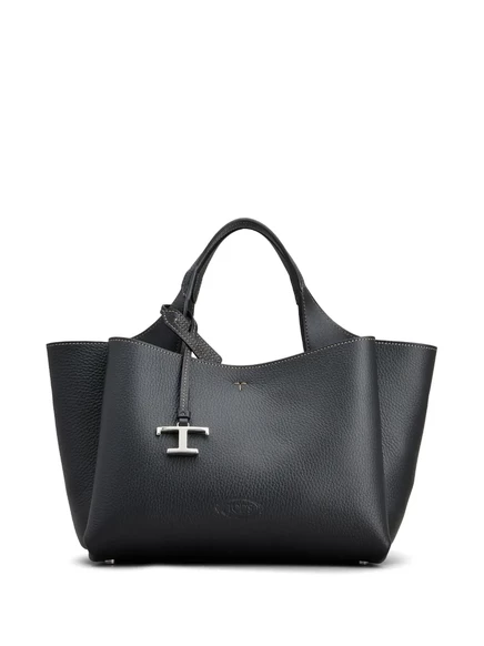 Женская сумка-тоут Tod's из зернистой кожи с логотипом, серая