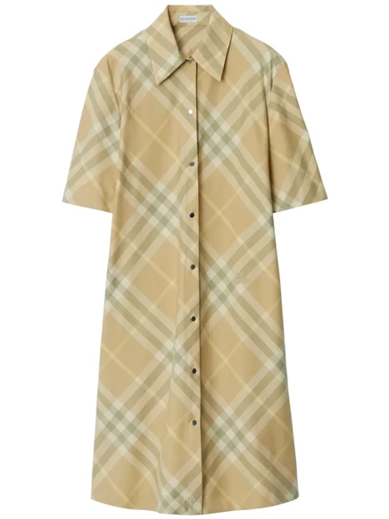 Женское платье Burberry хлопковое Vintage Check, бежевое