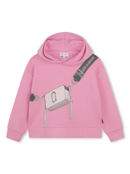 Детская толстовка Marc Jacobs Kids с логотипом, розовая