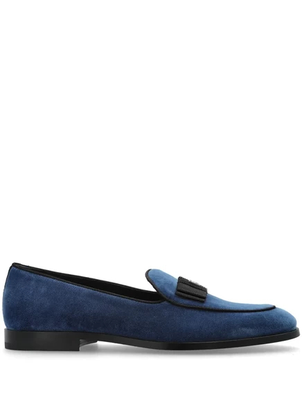Бархатные мокасины Dolce & Gabbana blue