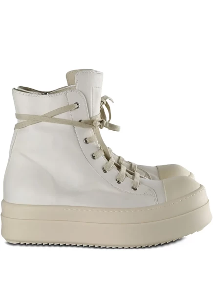 Мужские высокие кеды Rick Owens Mega Bumper платформенные, кремовые