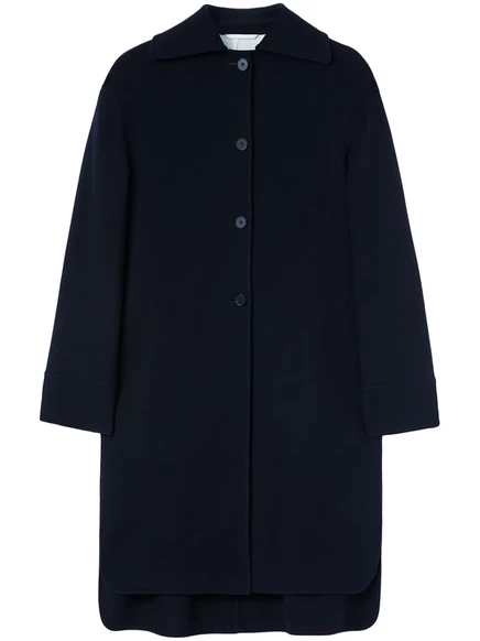 Женское пальто Jil Sander однобортное кашемировое, синее