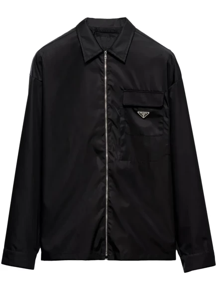 Нейлоновая рубашка Prada Re-Nylon  black