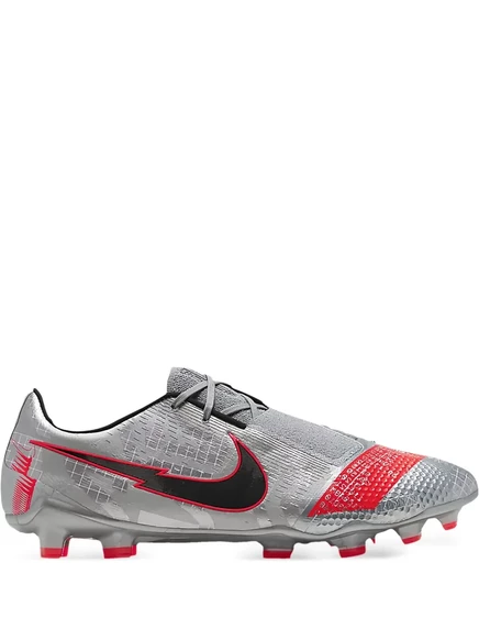 Мужские бутсы Nike Phantom Venom Elite FG, серебристые с красными акцентами