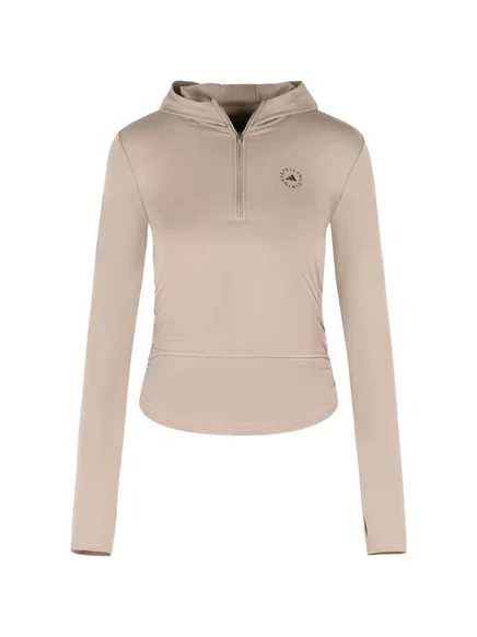 Женская вязаная худи Adidas by Stella McCartney, бежевая